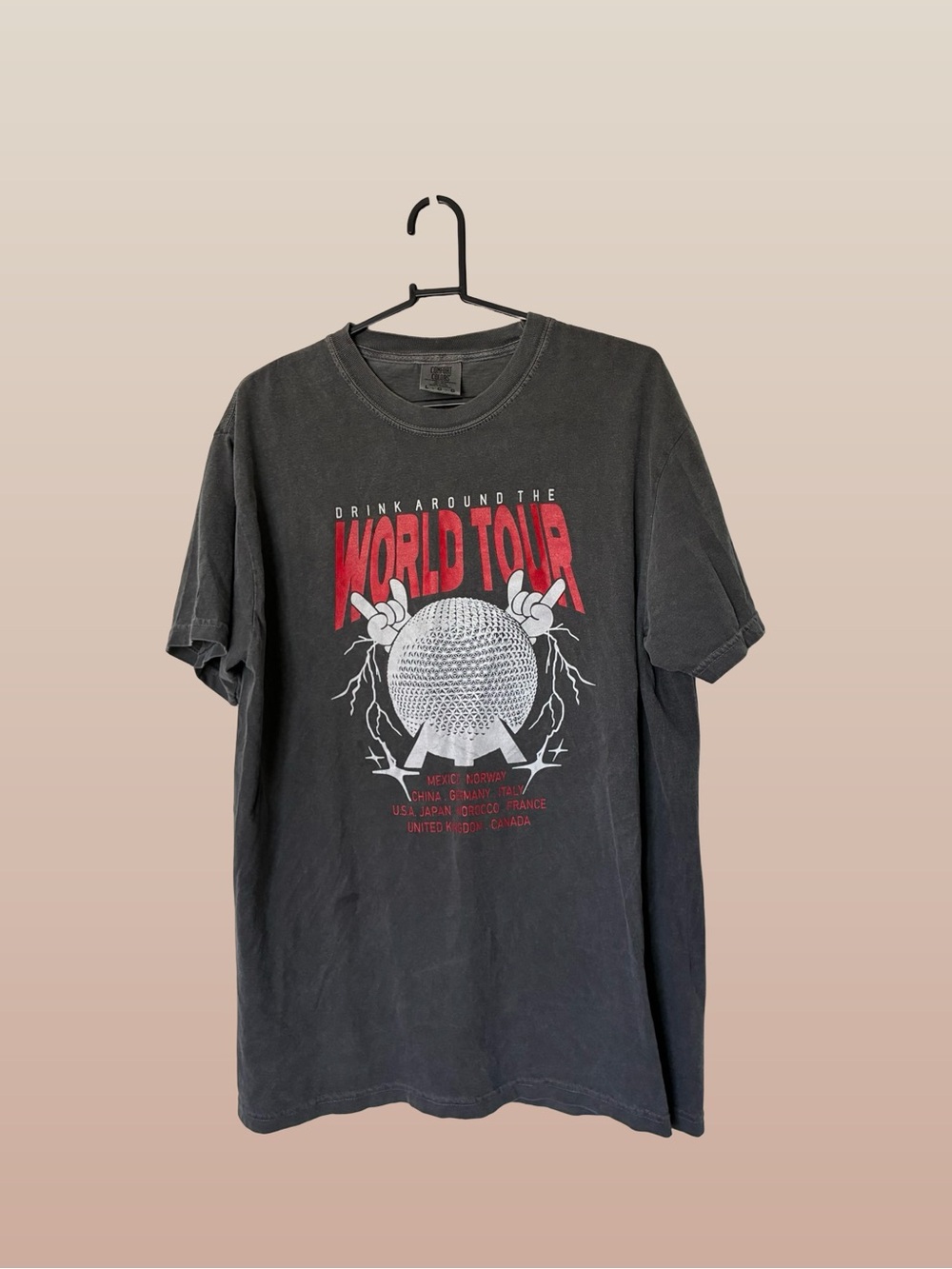Drinking Around The World Tee - Disney DATW Large